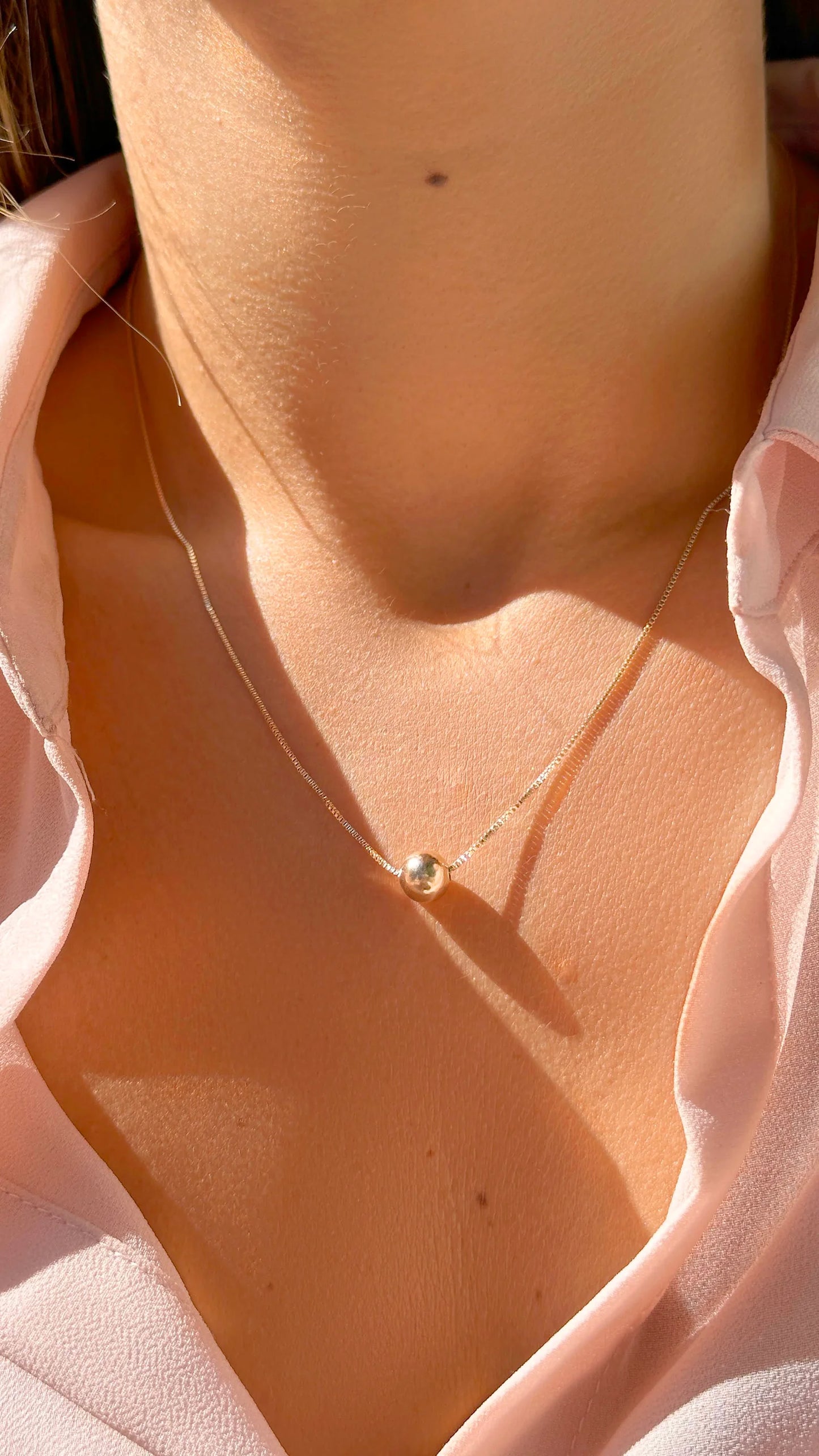 Necklace Gold 8mm Ball