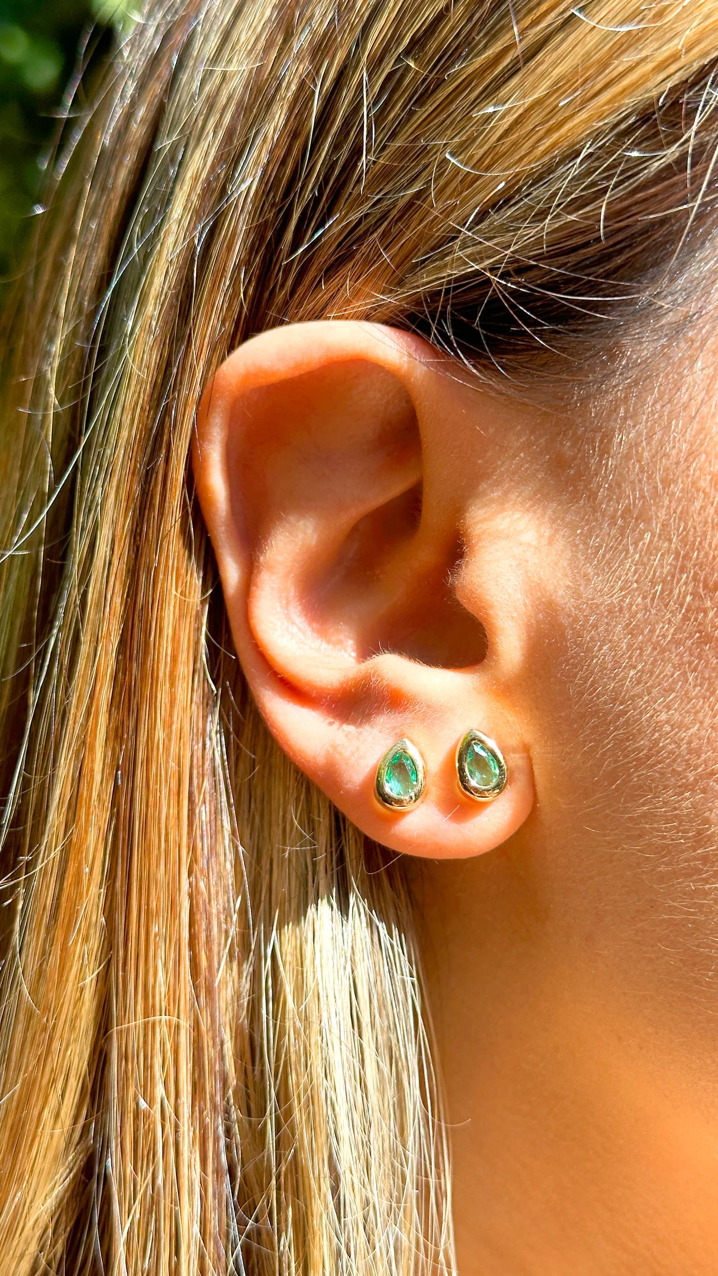 Paraiba Crystal Drop Earring 9x6