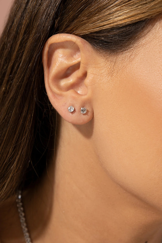 Natural Clear Sapphire Earrings