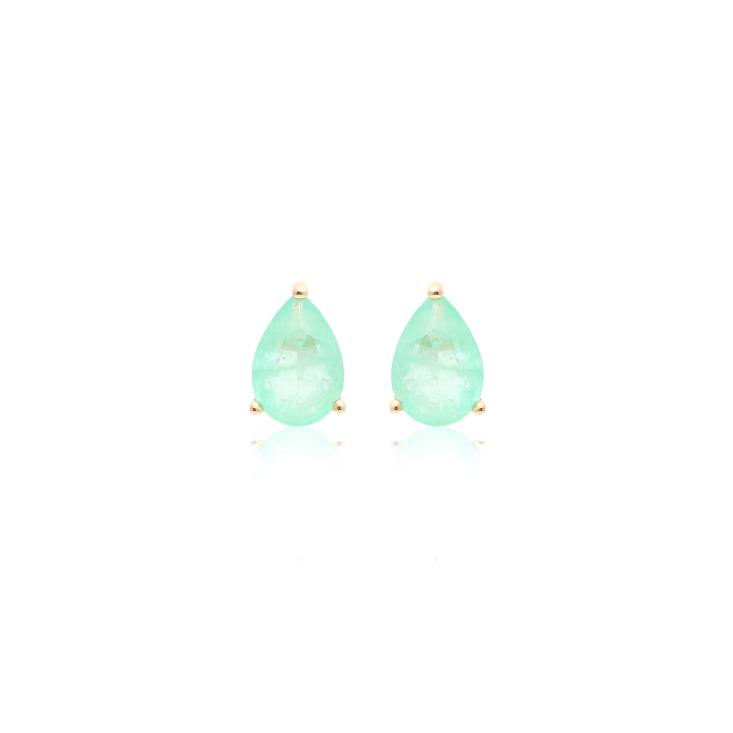 Colombian Emerald Drop Fusion Stone Earrings