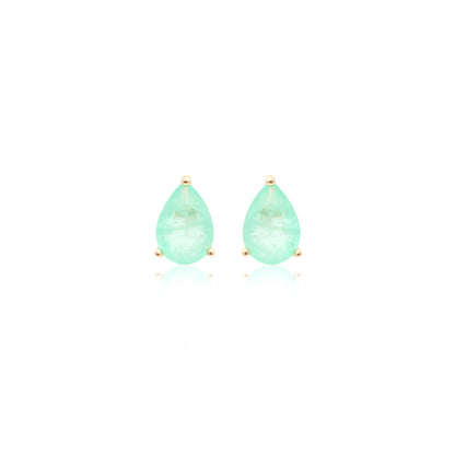 Colombian Emerald Drop Fusion Stone Earrings