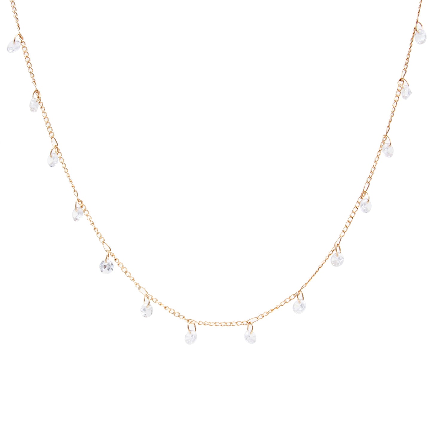 Hanging White Zircon Necklace