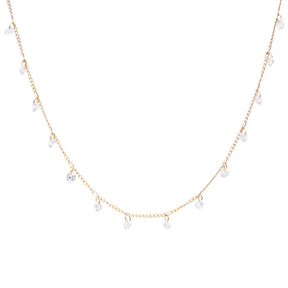 Hanging White Zircon Necklace