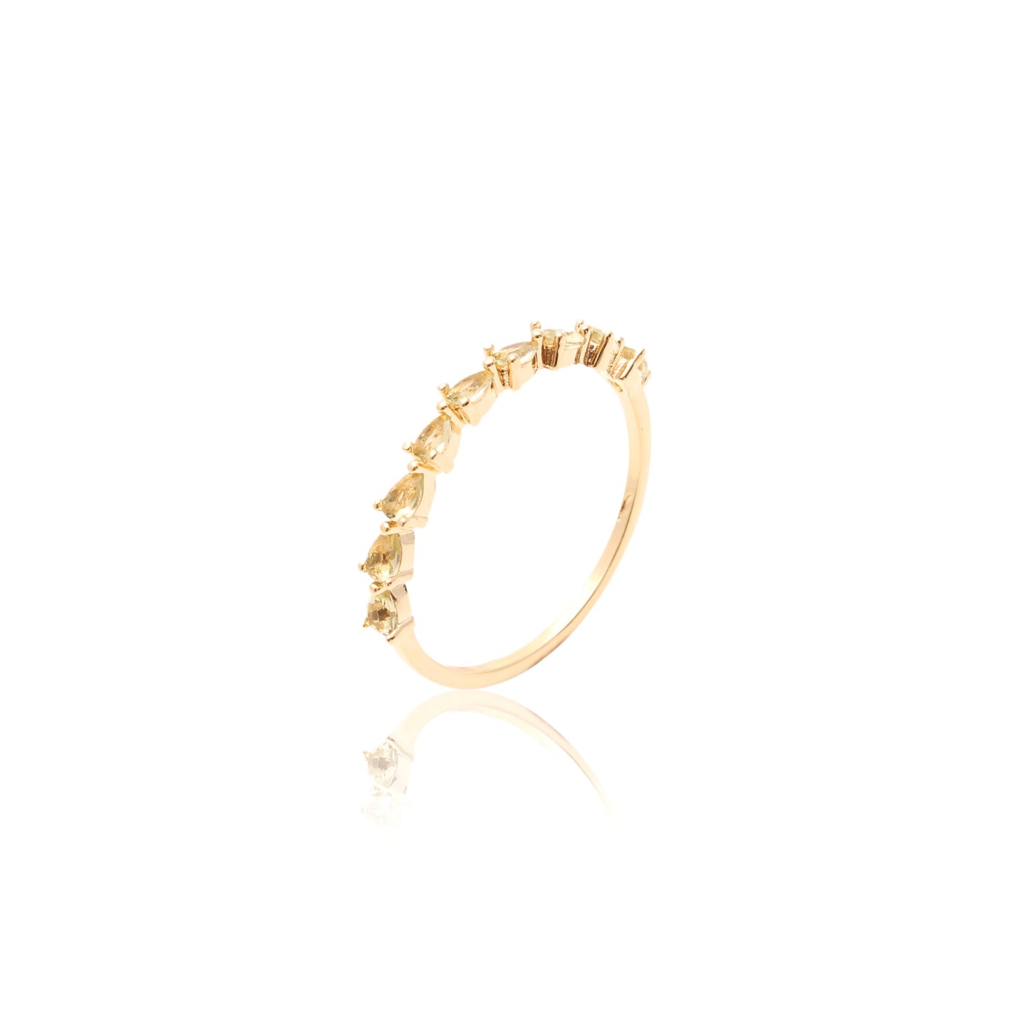 Citrine Crystals Ring