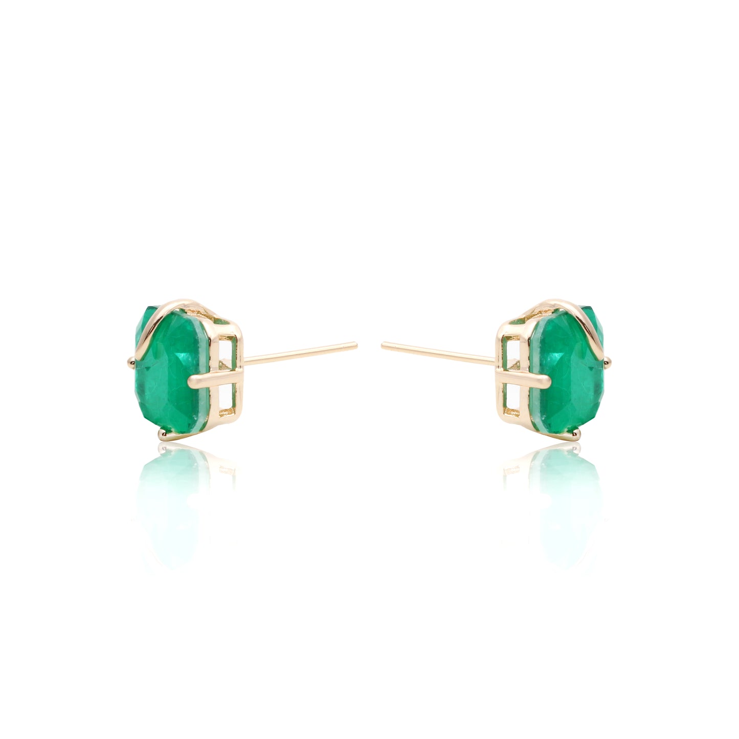 Emerald Fusion Stone Earrings