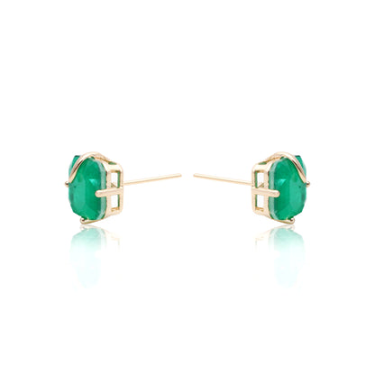 Emerald Fusion Stone Earrings