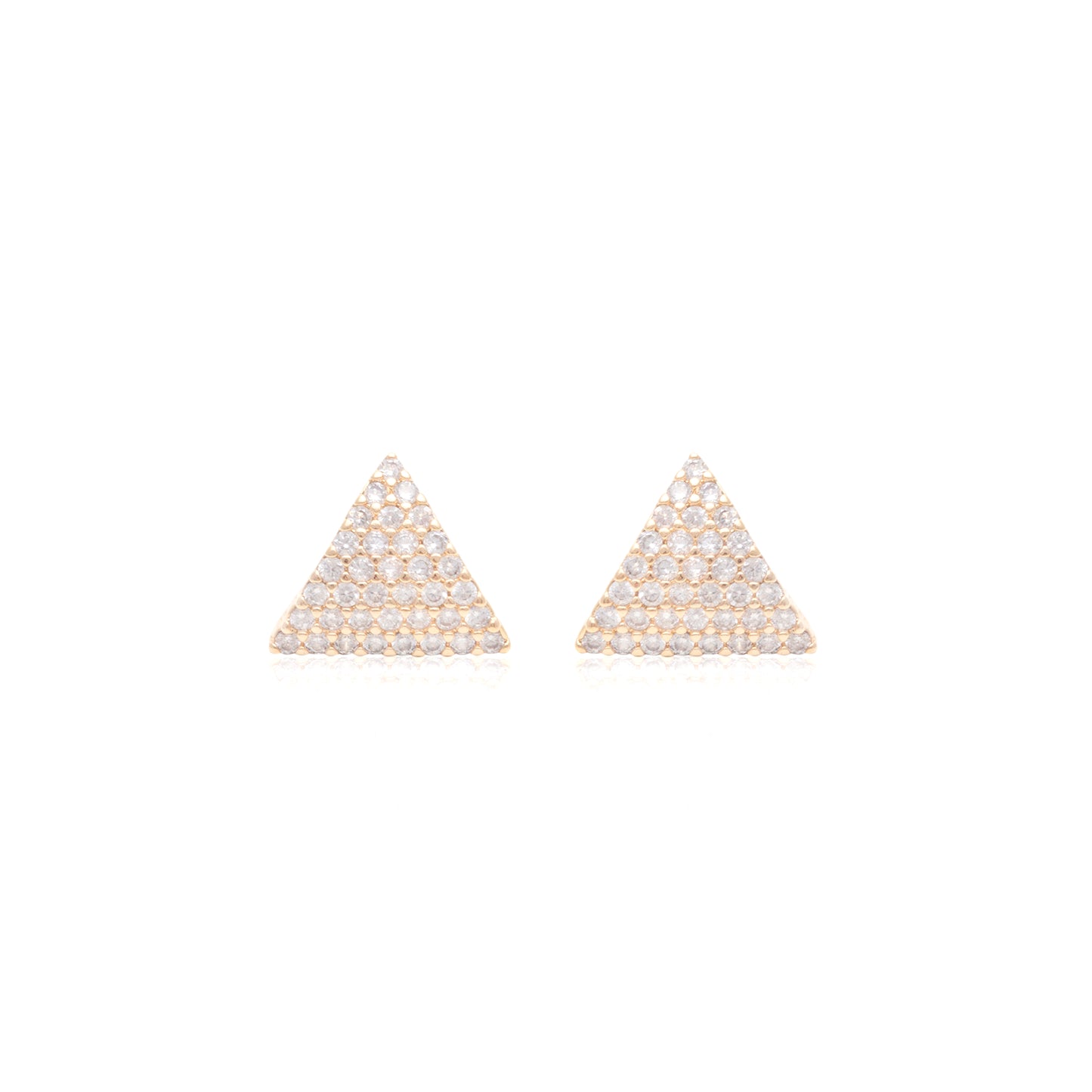 White Zircon Pyramid Earrings