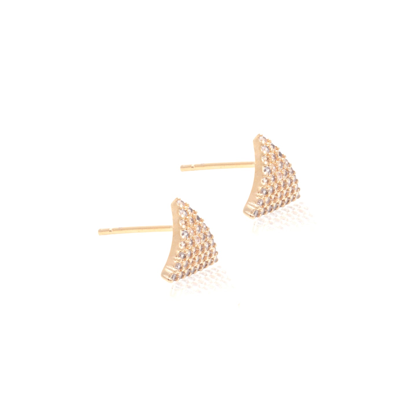 White Zircon Pyramid Earrings