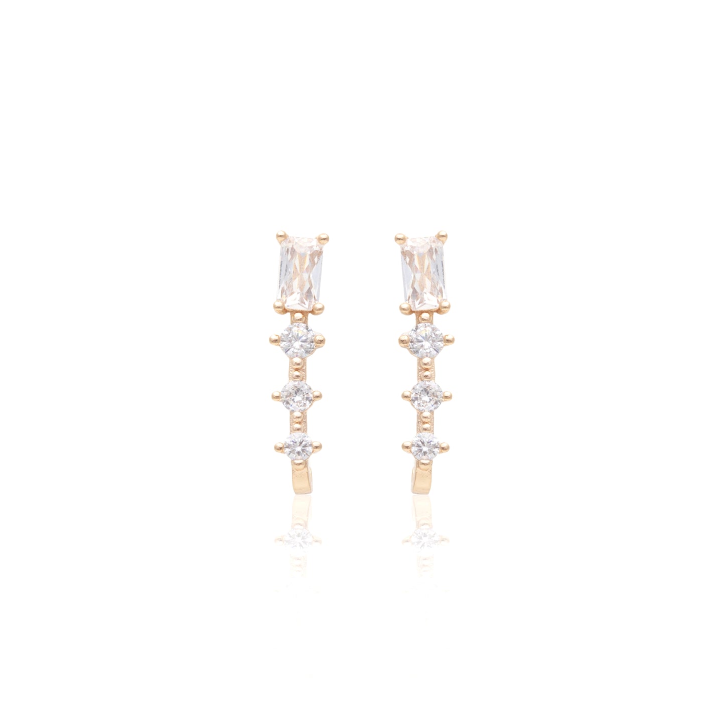 White Zircon Earrings