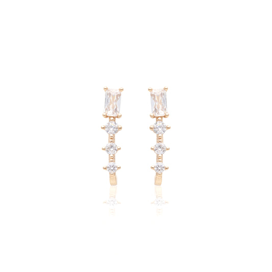 White Zircon Earrings