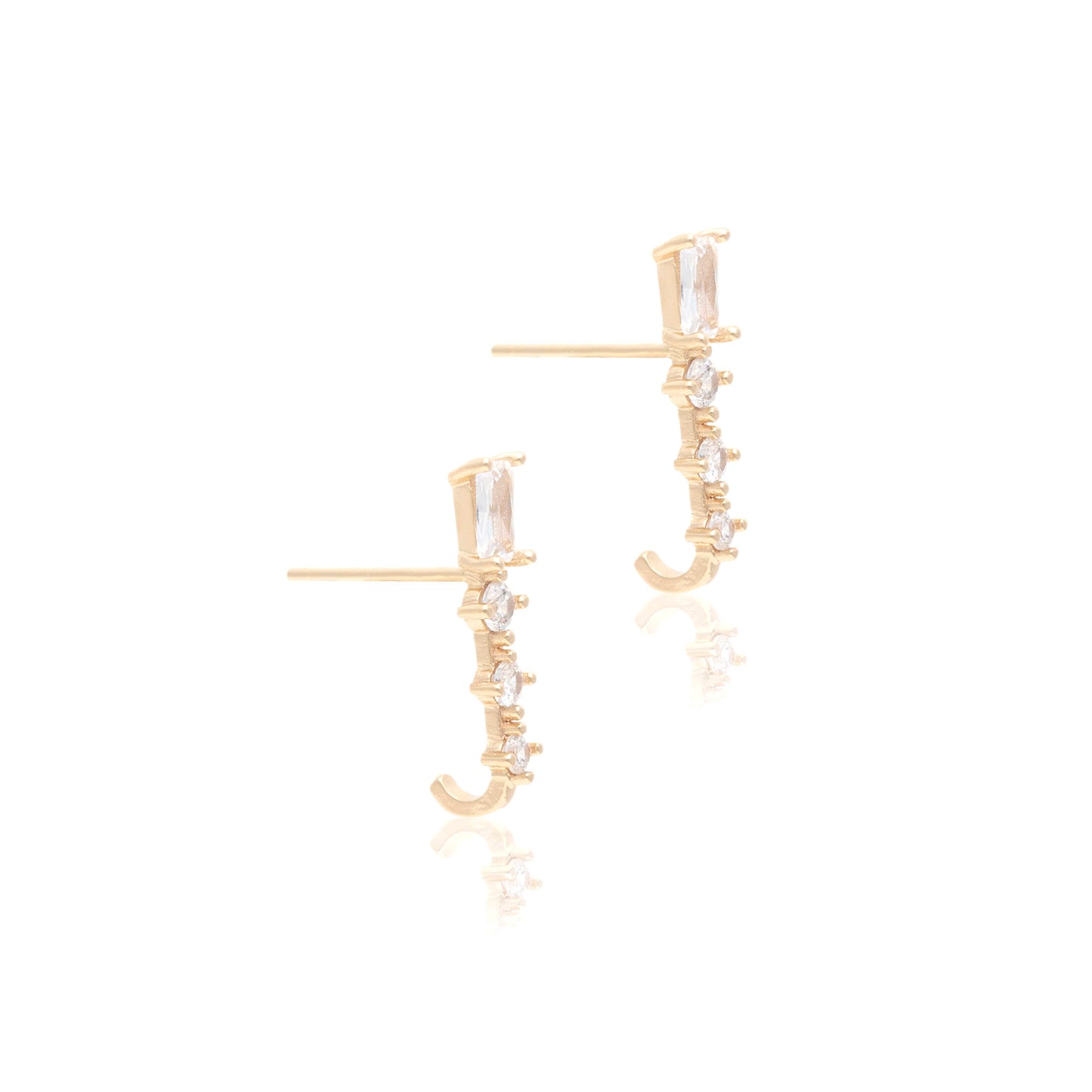 White Zircon Earrings