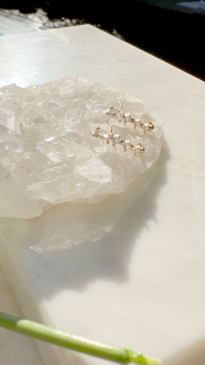 White Zircon Earrings