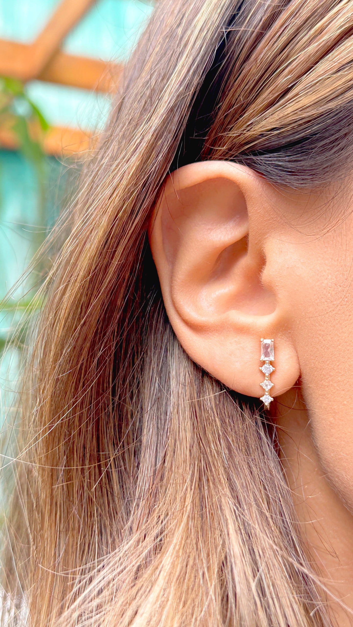 White Zircon Earrings