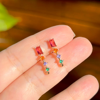 Multi-Colour Zircon Earrings