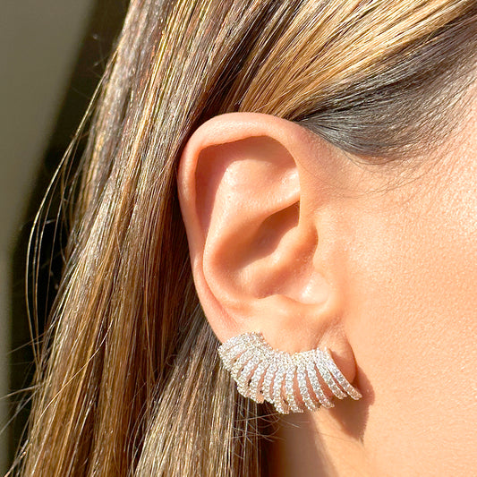 White Zircon Ear Cuffs