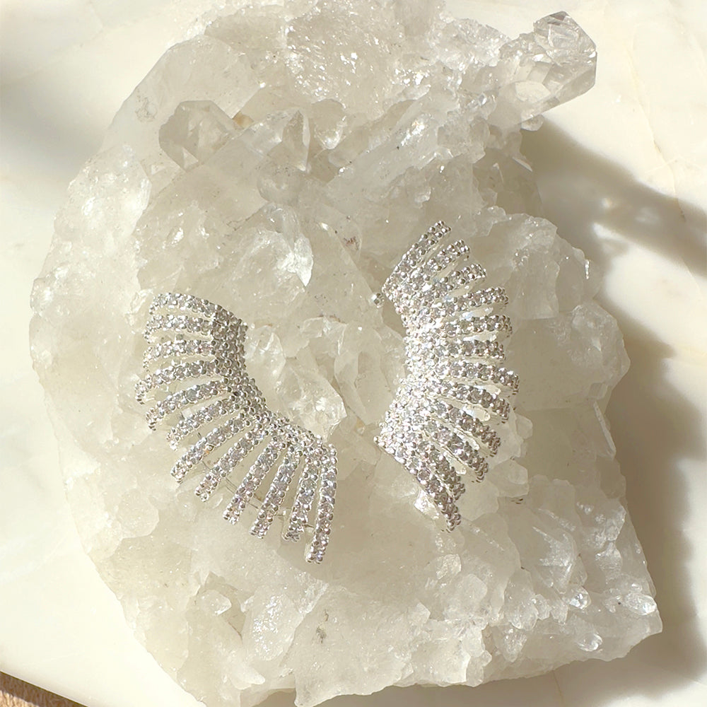 White Zircon Ear Cuffs