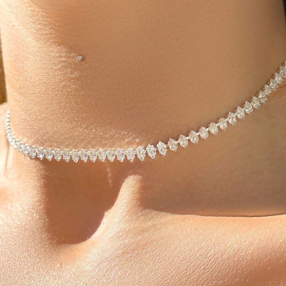 White Zircon Necklace