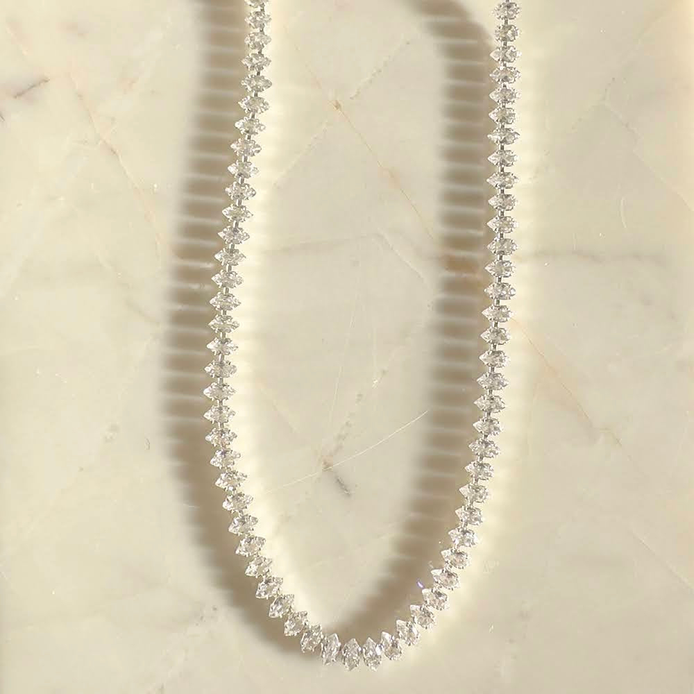 White Zircon Necklace