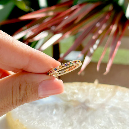 Multi-Colour Zircon Ring