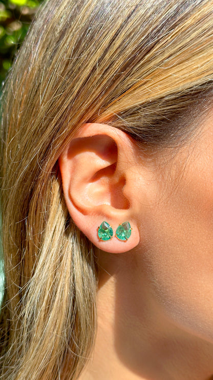 Drop Paraiba Crystals Earrings