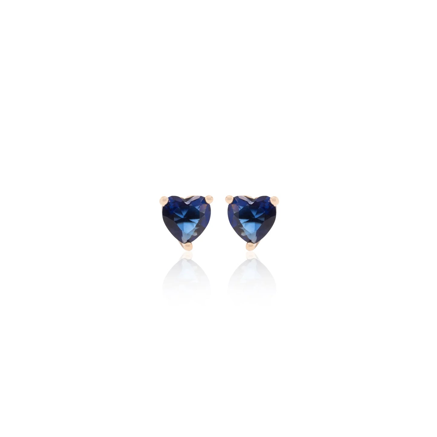 Sapphire Crystal Two Hearts Earrings