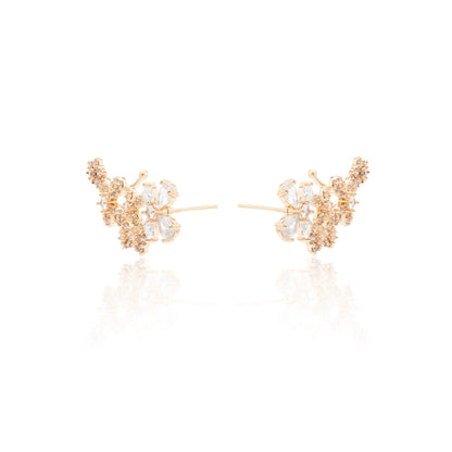 Garden White Zircon Ear Cuffs