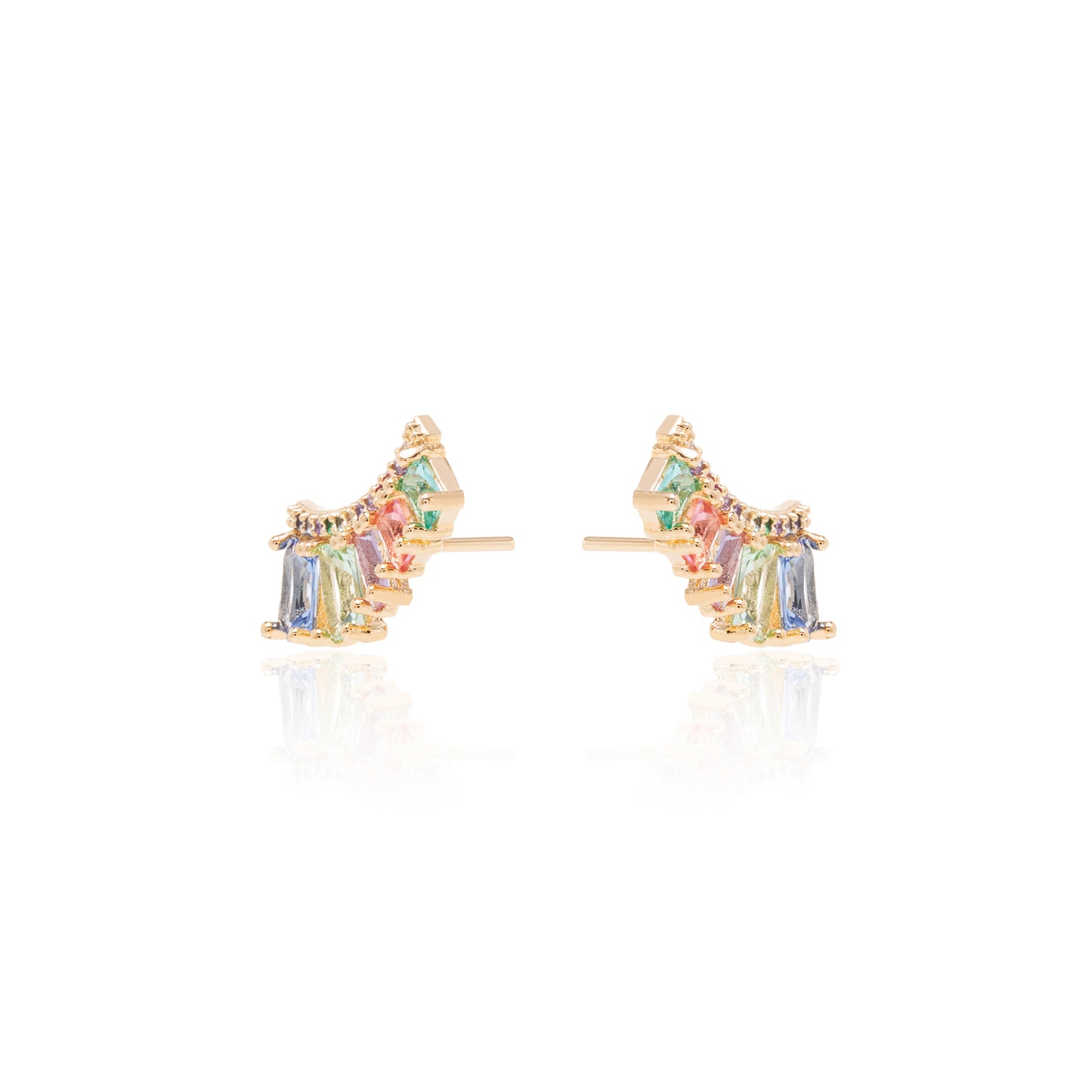 Rectangles Crystals and Multi-Colour Zircon Ear Cuffs