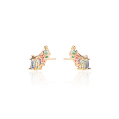 Rectangles Crystals and Multi-Colour Zircon Ear Cuffs