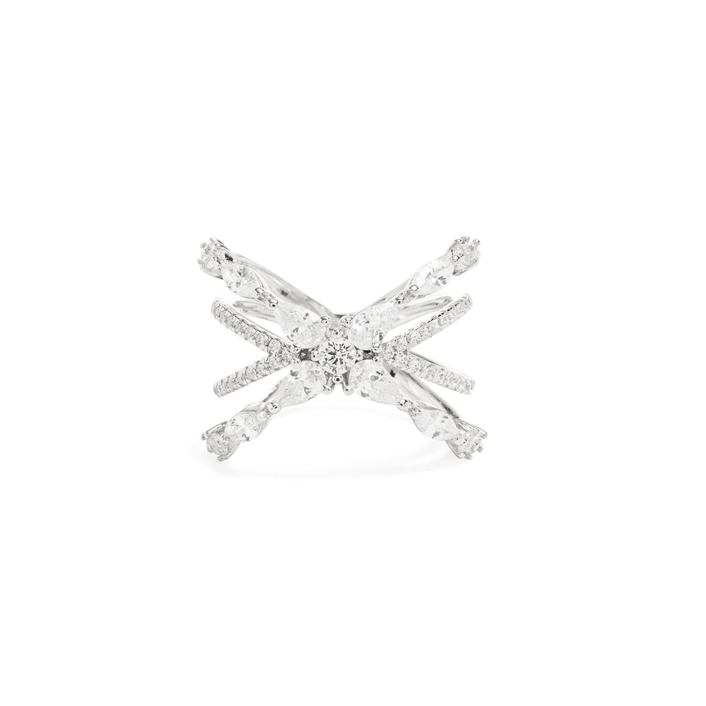 White Zircon Ring