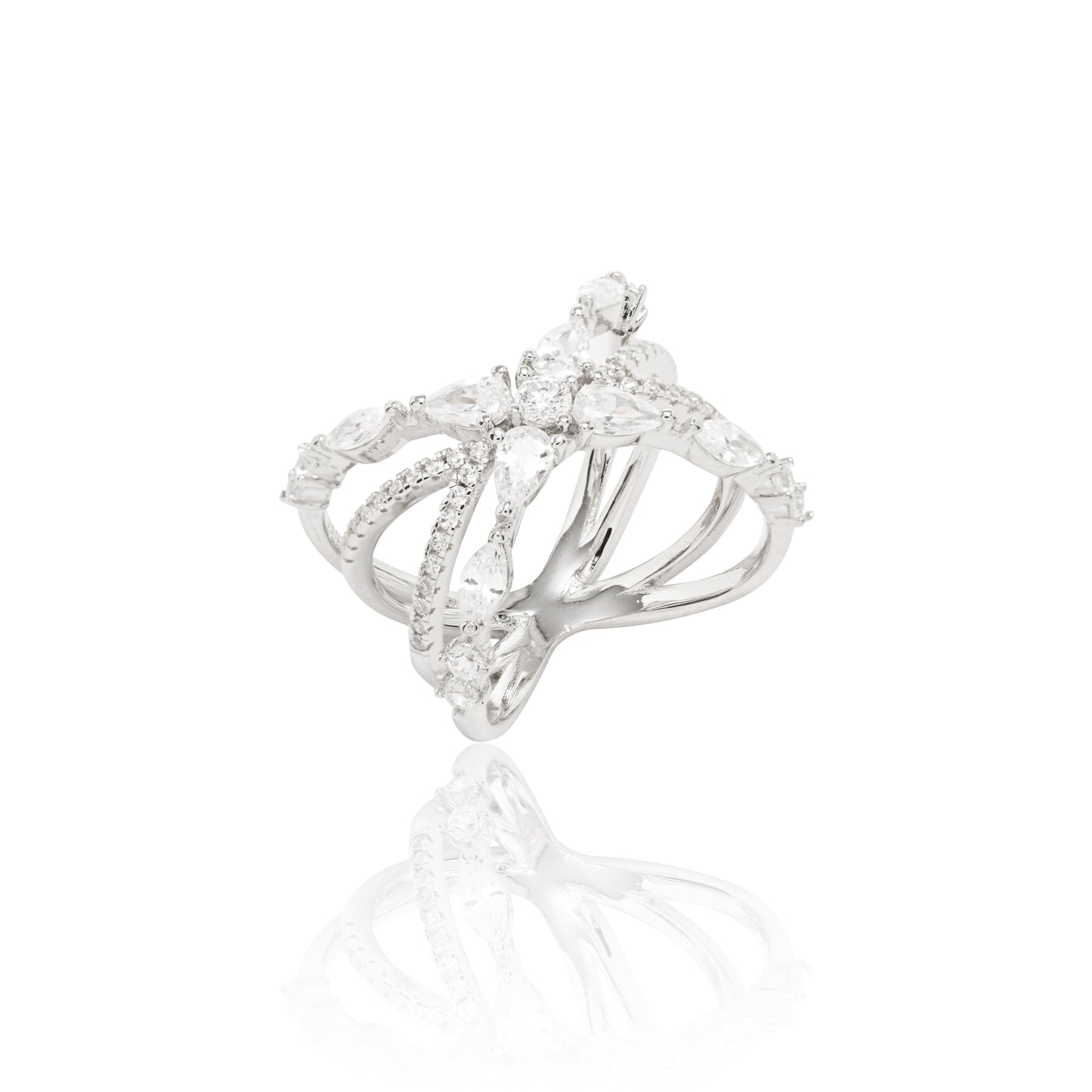 White Zircon Ring