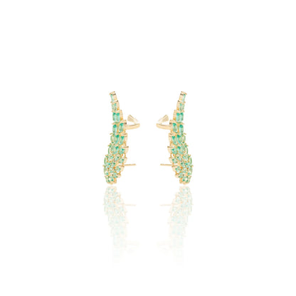 Paraiba Navetes Crystal Wings Ear Cuff Earrings