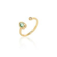 Paraiba Crystal Drop Open Ring