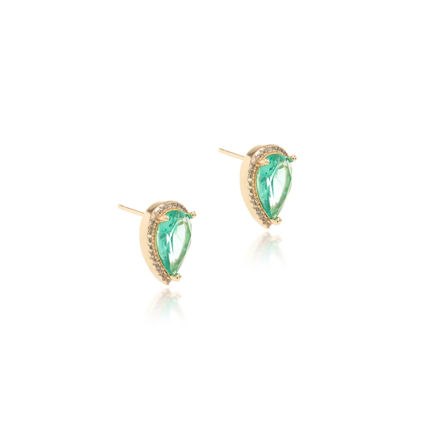 Paraiba Crystal & White Zircon Drop Earrings