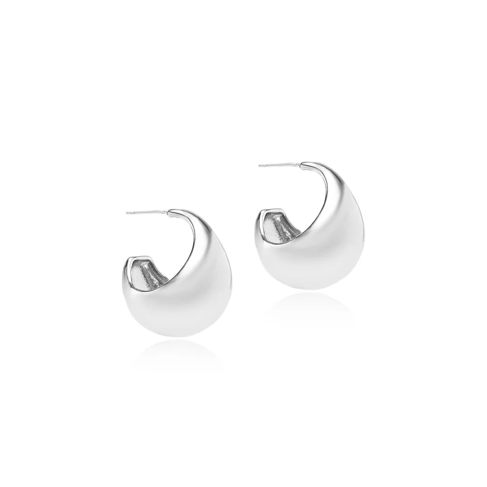 Plain Plated Drop Earrings