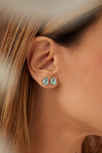 Tourmaline Fusion Oval Earrings