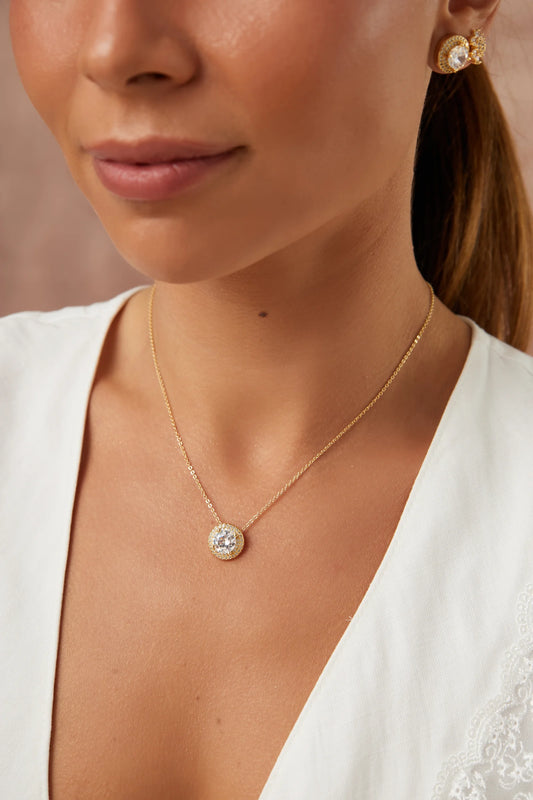 White Zircon Necklace