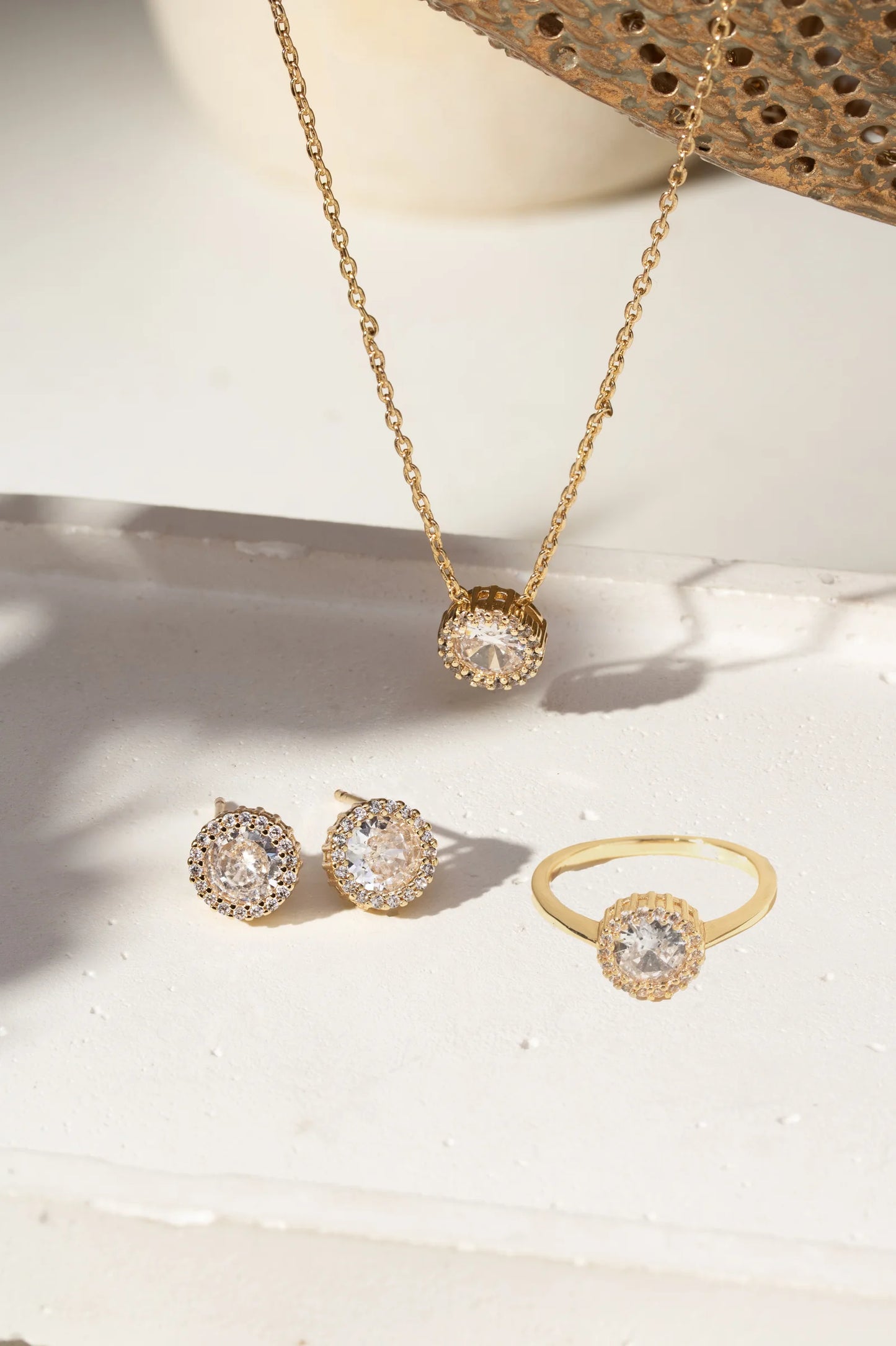 White Zircon Point of Light Necklace