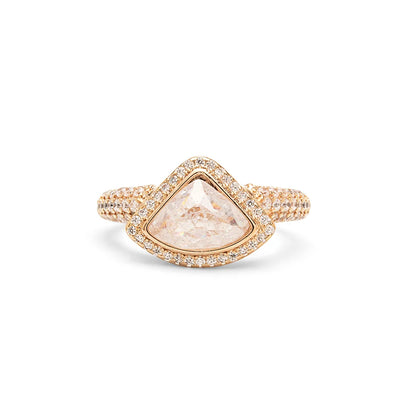 Ice Crystal & White Triangular Zircon Ring