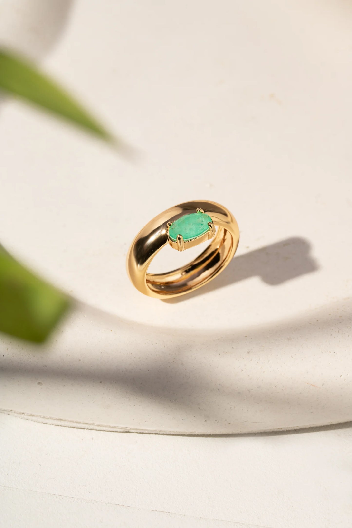 Colombian Emerald Oval Fusion Ring
