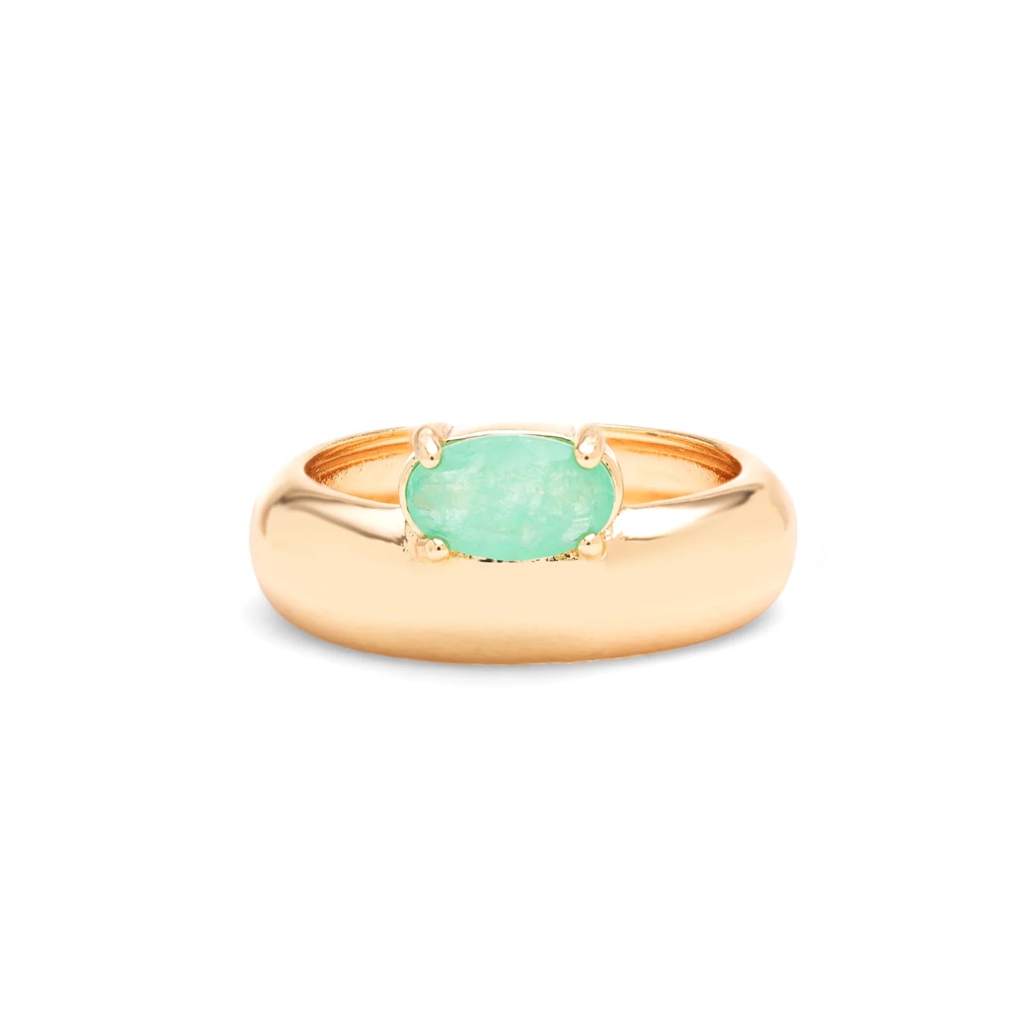 Colombian Emerald Oval Fusion Ring