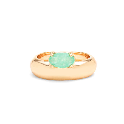 Colombian Emerald Oval Fusion Ring