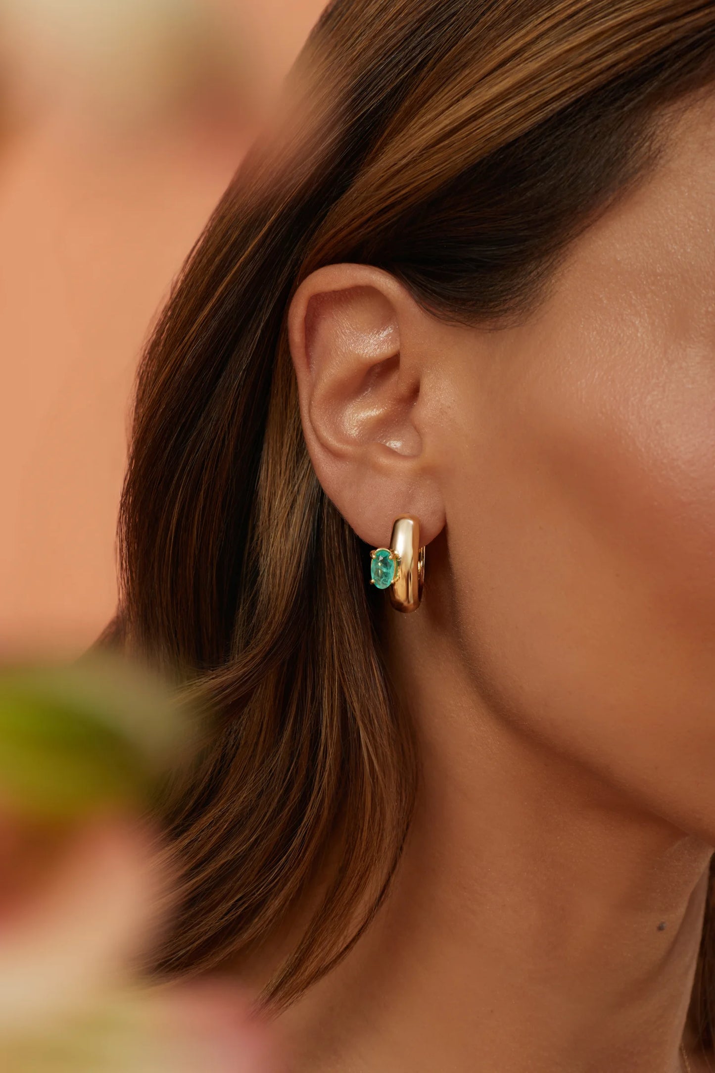 Colombian Emerald Oval Fusion Earrings
