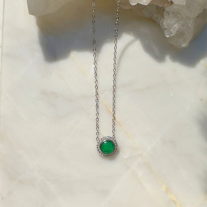 Emerald Fusion Stone Necklace